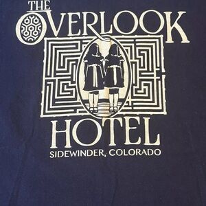 Women's T-Shirt Overlook Hotel, Navy Blue, Size Large, NWOT